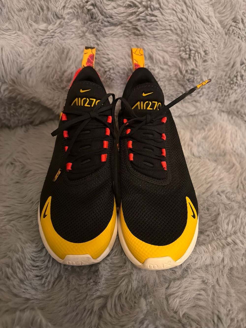 Nike Air Max 270 SE Floral Heel Black University Gold Women's Size 8.5 - Picture 5 of 6